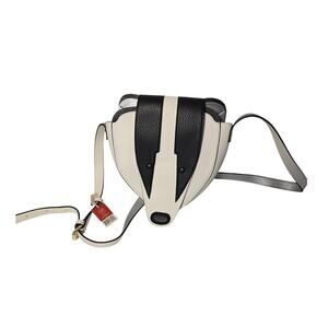NWT Thaynards Briggs Badger Cross Body Kawaii Whimsical Black White Purse Bag
